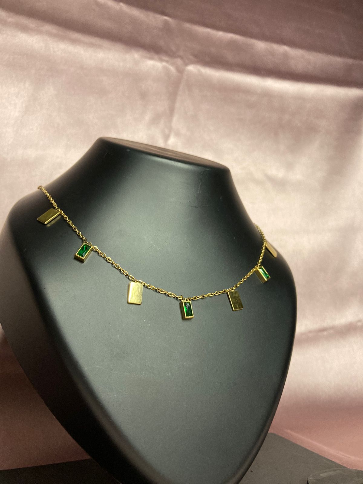 Emerald Charm Necklace
