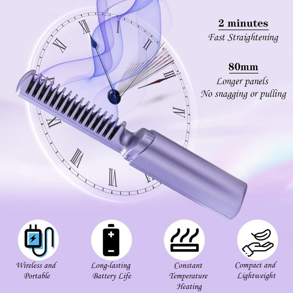 Meneflix  Portable Mini Hair Straightener Comb