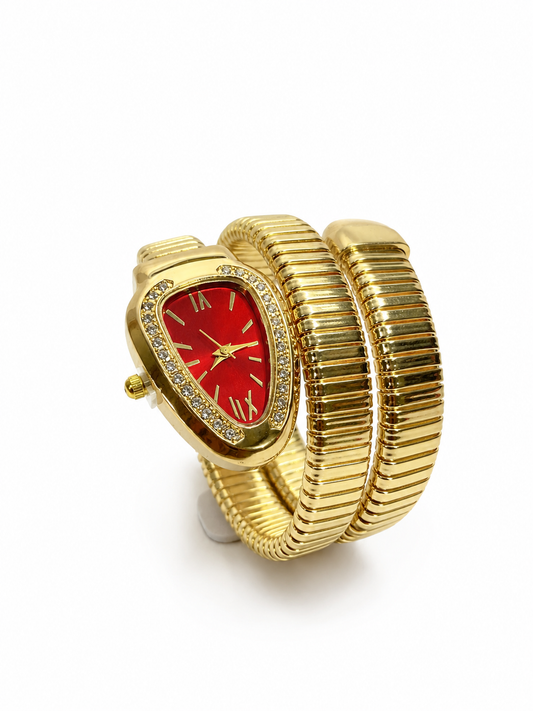 ❤️Ruby Gold Snake Watch