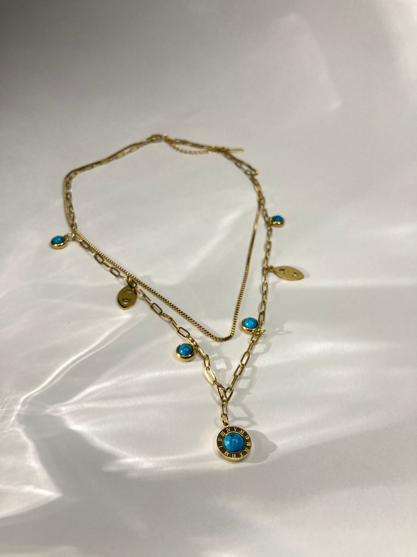 Blue Stone Luxe Necklace