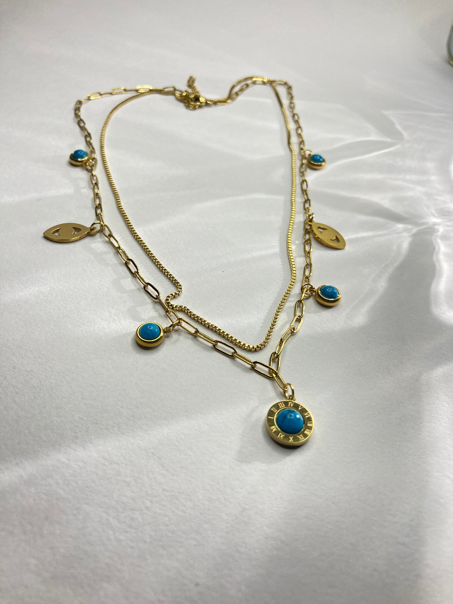 Blue Stone Luxe Necklace