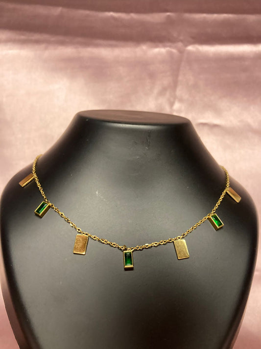 Emerald Charm Necklace